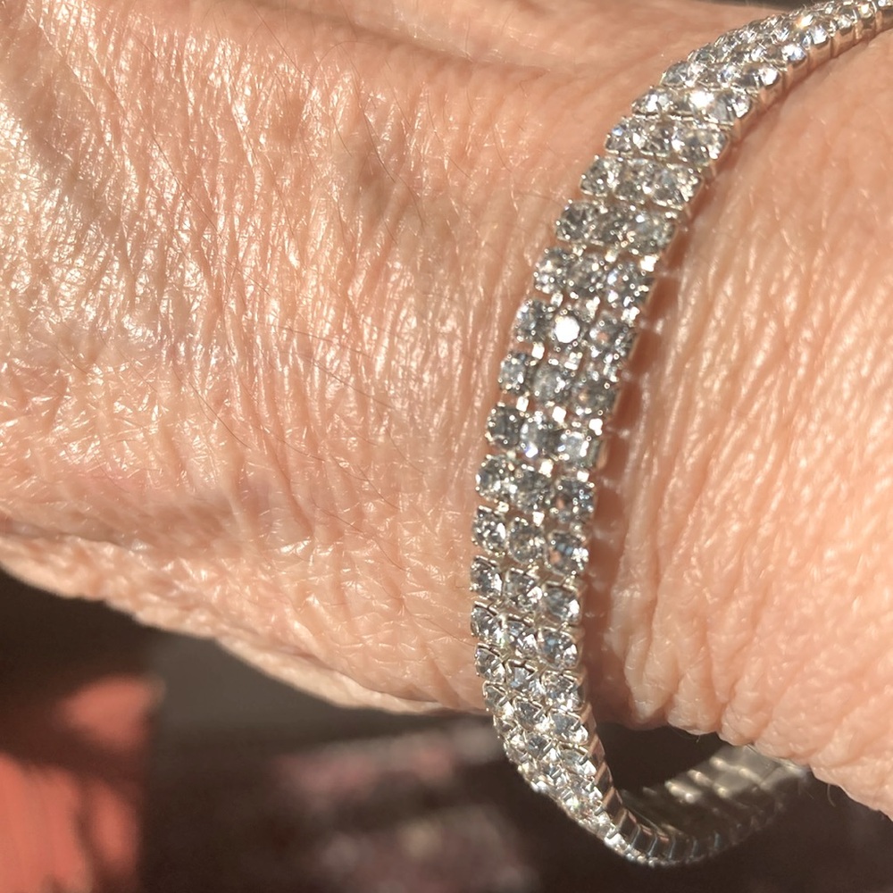 NWOT three row exquisite CZ tennis bracelet